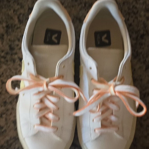 Veja Women's White/Orang/Yellow Sneakers - Picture 11 of 13